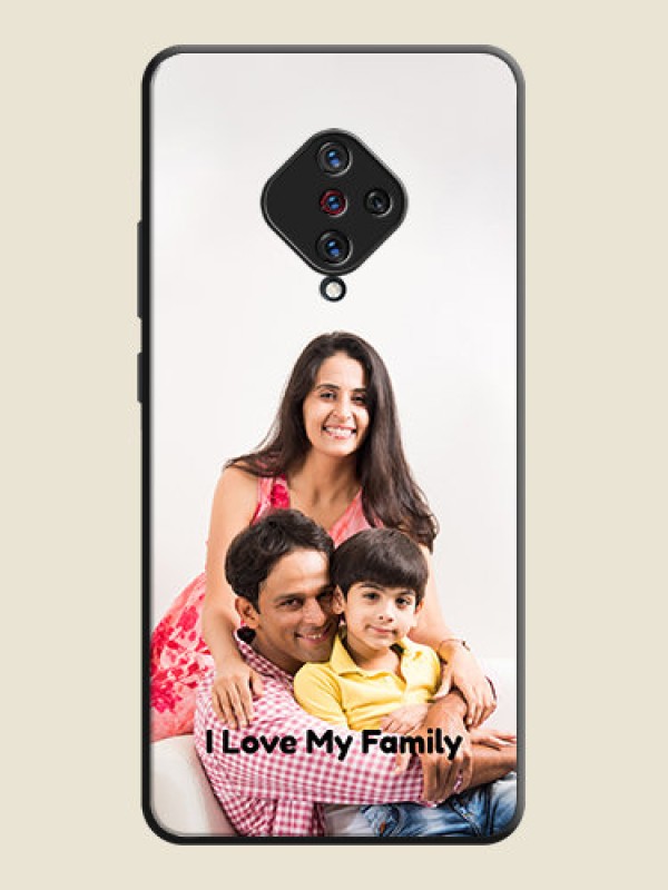 Custom Full Single Pic Upload With Text On Space Black Personalized Soft Matte Phone Covers -Vivo S1 Pro