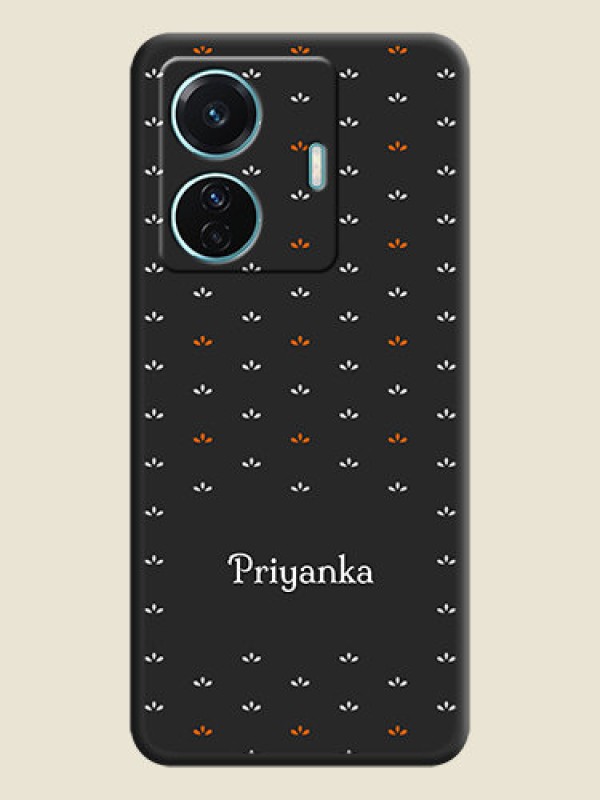 Custom Simple Pattern With Custom Text On Space Black Personalized Soft Matte Phone Covers -Vivo T1 Pro 5G