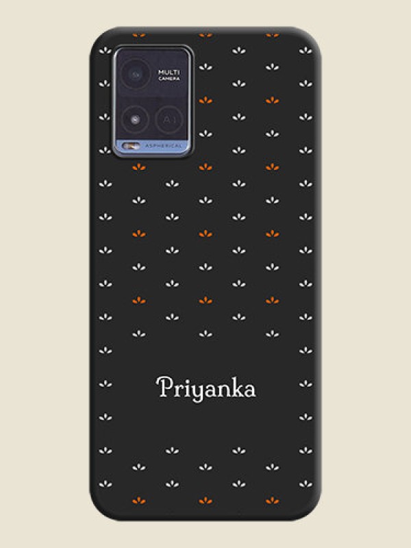 Custom Simple Pattern With Custom Text On Space Black Personalized Soft Matte Phone Covers -Vivo T1X