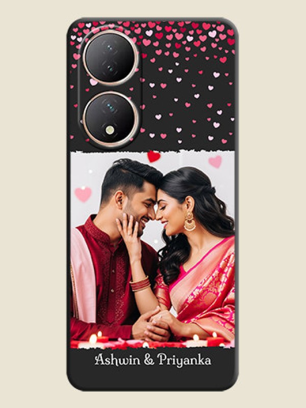 Custom Fall in Love with Your Partner  on Photo on Space Black Soft Matte Phone Cover - Vivo T2 5G