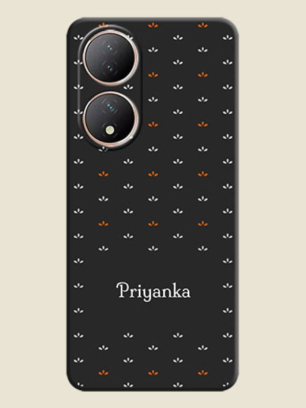 Custom Simple Pattern With Custom Text On Space Black Personalized Soft Matte Phone Covers -Vivo T2 5G