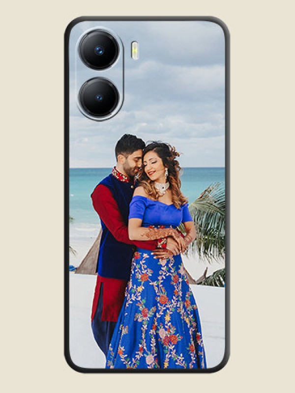 Custom Full Single Pic Upload On Space Black Personalized Soft Matte Phone Covers -Vivo T2X 5G