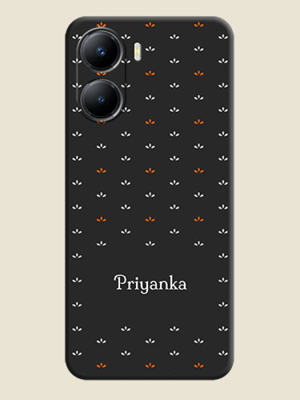 Custom Simple Pattern With Custom Text On Space Black Personalized Soft Matte Phone Covers -Vivo T2X 5G