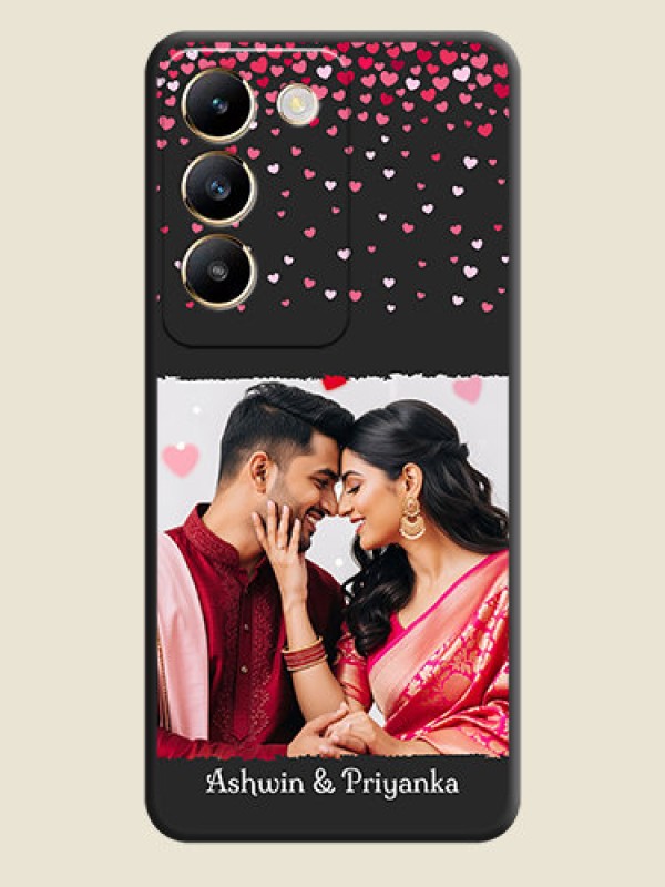 Custom Fall in Love with Your Partner - Photo on Space Black Soft Matte Phone Cover - Vivo T3 5G