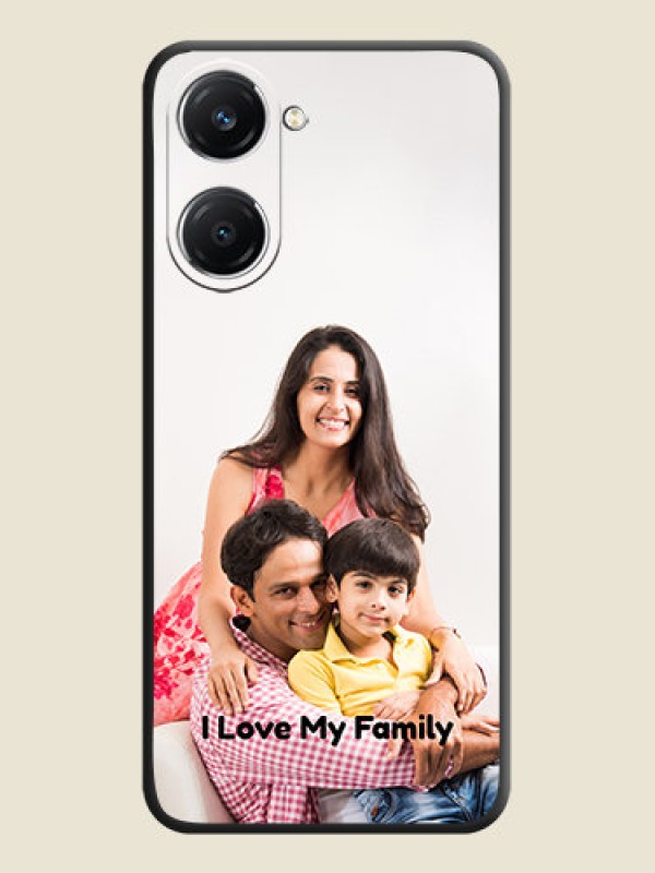 Custom Full Single Pic Upload With Text On Space Black Custom Soft Matte Mobile Back Cover - Vivo T3 Lite 5G
