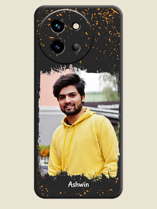 Custom Spray Free Design on Photo On Space Black Custom Soft Matte Mobile Back Cover - Vivo T3X 5G