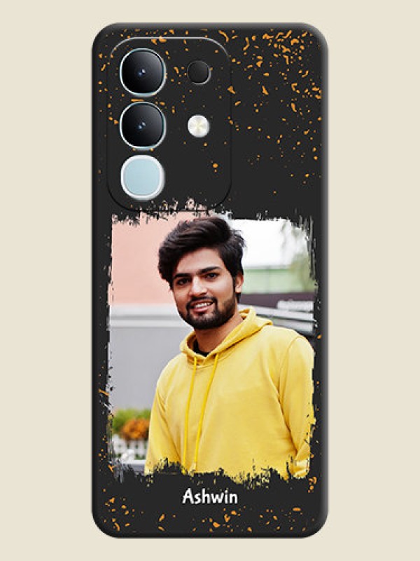 Custom Spray Free Design on Photo On Space Black Custom Soft Matte Mobile Back Cover - Vivo T4x 5G