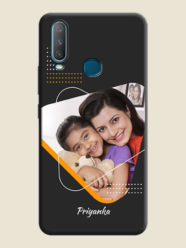 Custom Yellow Triangle - Photo on Space Black Soft Matte Phone Cover - Vivo U10