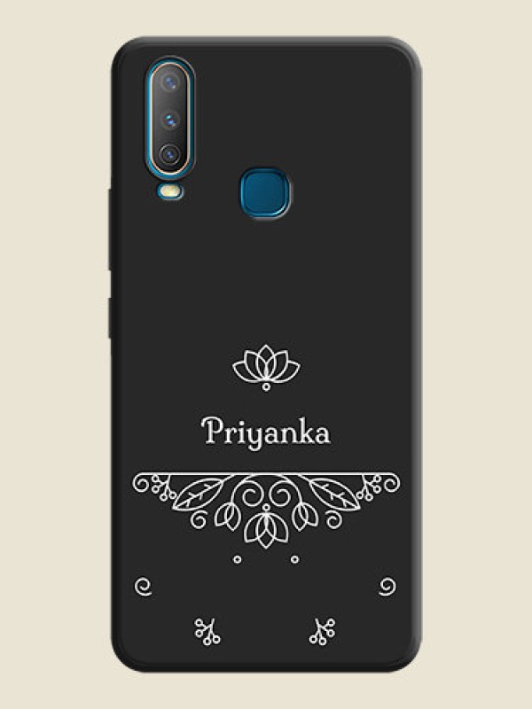 Custom Lotus Garden Custom Text On Space Black Personalized Soft Matte Phone Covers -Vivo U10
