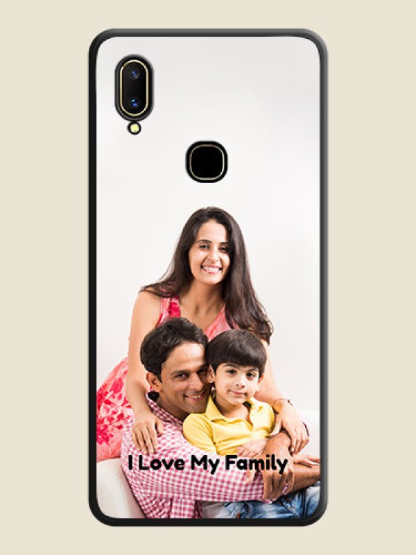 Custom Full Single Pic Upload With Text On Space Black Personalized Soft Matte Phone Covers -Vivo V11