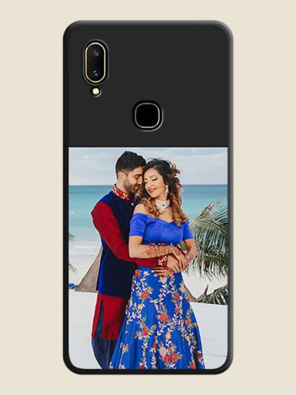 Custom Image Upload With Space Black Color On Custom Soft Matte Mobile Back Cover - Vivo V11