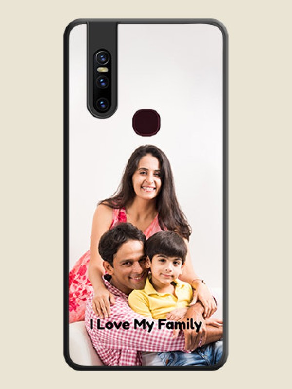 Custom Full Single Pic Upload With Text On Space Black Personalized Soft Matte Phone Covers -Vivo V15