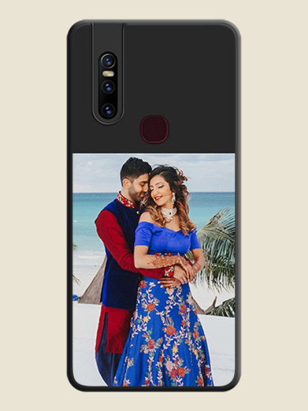 Custom Image Upload With Space Black Color On Custom Soft Matte Mobile Back Cover - Vivo V15