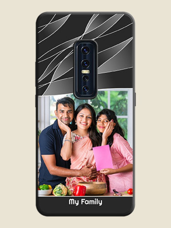 Custom Mixed Wave Lines - Photo on Space Black Soft Matte Mobile Cover - Vivo V17 Pro