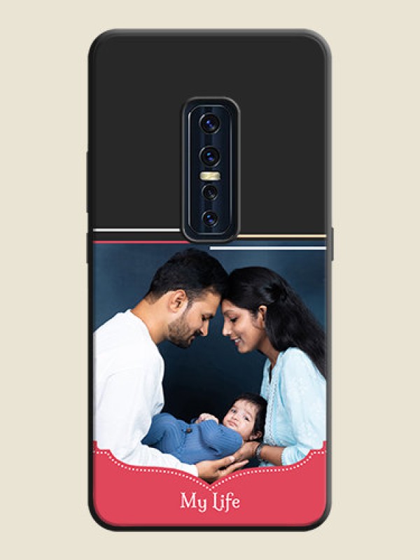 Custom Classic Plain Design with Name - Photo on Space Black Soft Matte Phone Cover - Vivo V17 Pro