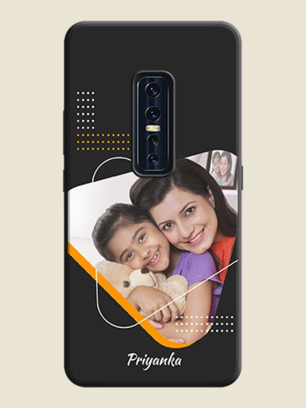 Custom Yellow Triangle - Photo on Space Black Soft Matte Phone Cover - Vivo V17 Pro