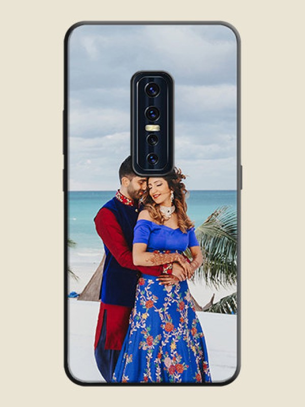 Custom Full Single Pic Upload On Space Black Personalized Soft Matte Phone Covers -Vivo V17 Pro