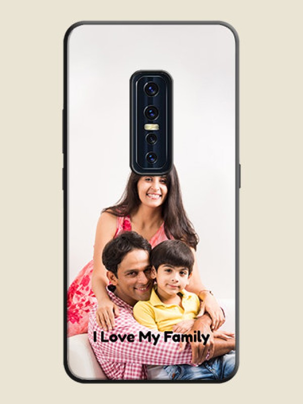 Custom Full Single Pic Upload With Text On Space Black Personalized Soft Matte Phone Covers -Vivo V17 Pro