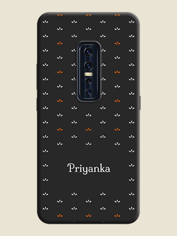 Custom Simple Pattern With Custom Text On Space Black Personalized Soft Matte Phone Covers -Vivo V17 Pro