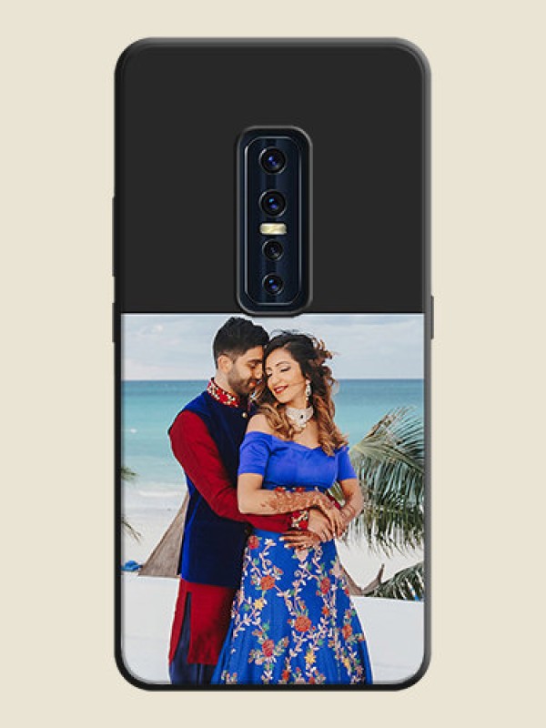 Custom Image Upload With Space Black Color On Custom Soft Matte Mobile Back Cover - Vivo V17 Pro