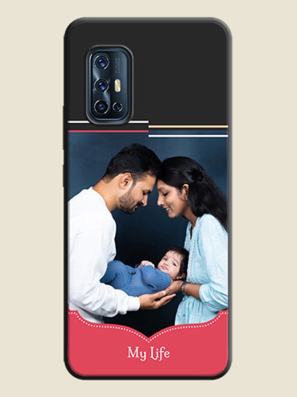 Custom Classic Plain Design with Name - Photo on Space Black Soft Matte Phone Cover - Vivo V17