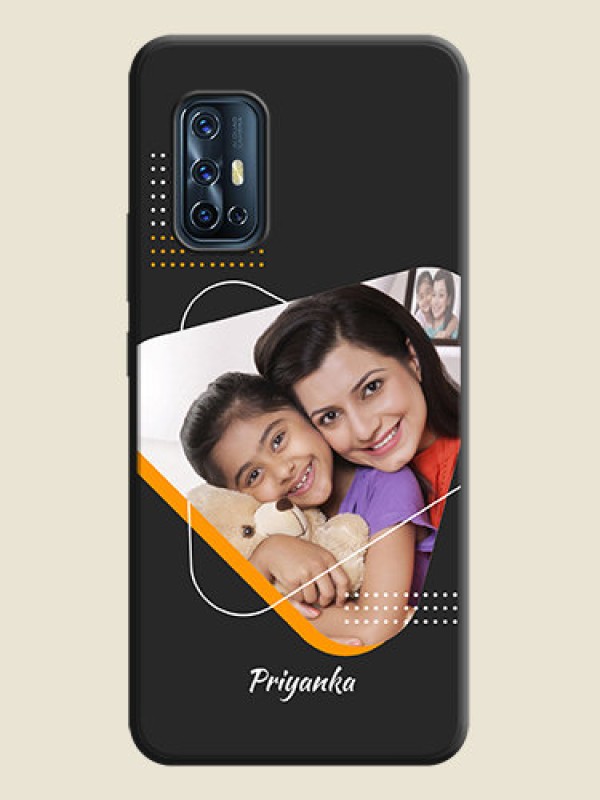 Custom Yellow Triangle - Photo on Space Black Soft Matte Phone Cover - Vivo V17