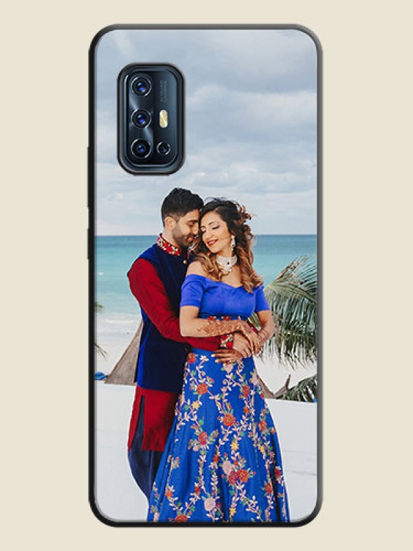 Custom Full Single Pic Upload On Space Black Personalized Soft Matte Phone Covers -Vivo V17