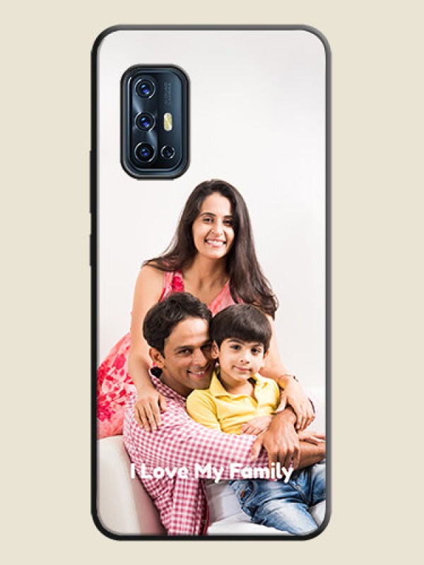 Custom Full Single Pic Upload With Text On Space Black Personalized Soft Matte Phone Covers -Vivo V17