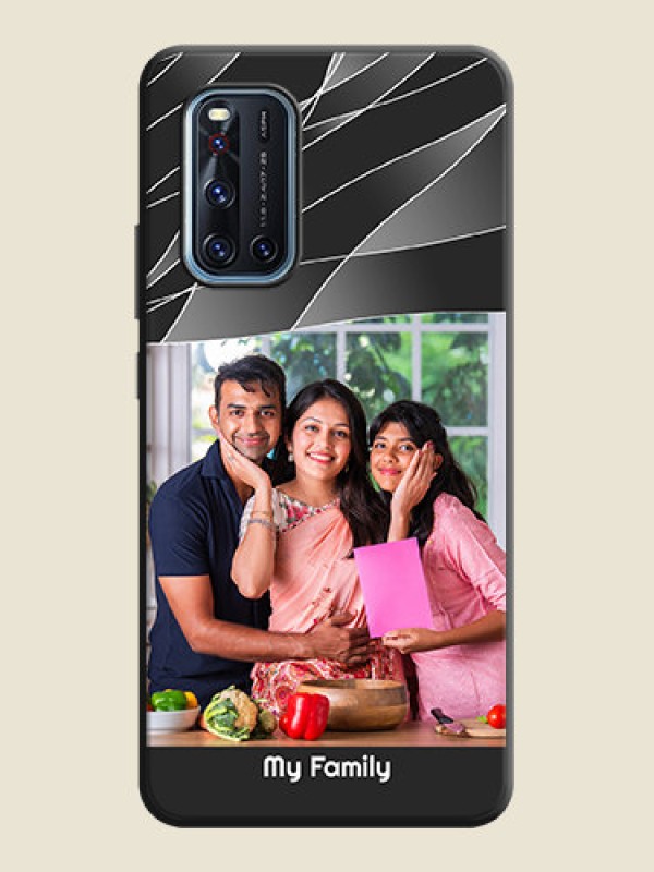 Custom Mixed Wave Lines - Photo on Space Black Soft Matte Mobile Cover - Vivo V19
