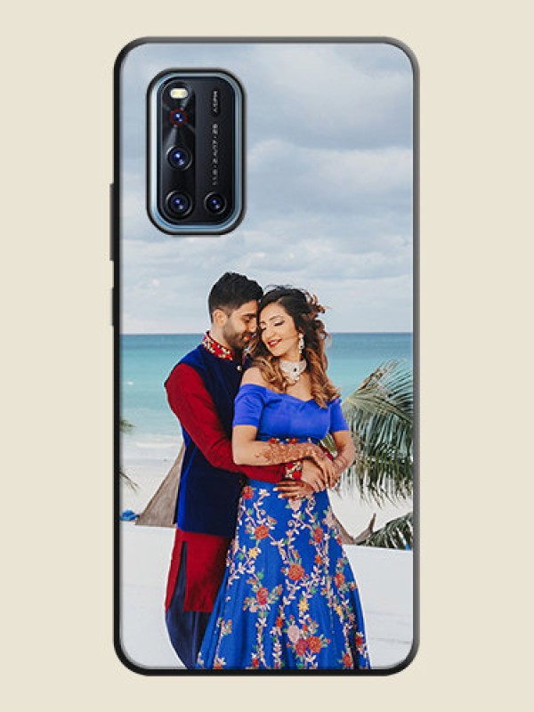 Custom Full Single Pic Upload On Space Black Personalized Soft Matte Phone Covers -Vivo V19