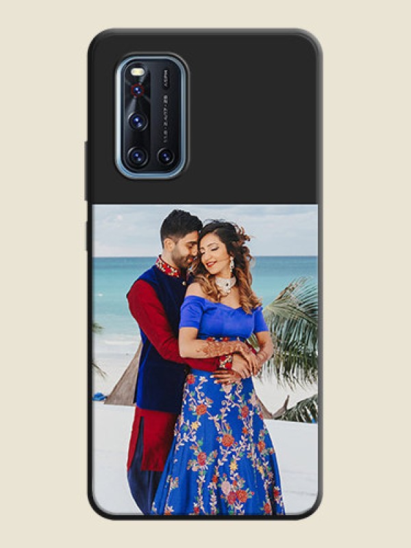 Custom Image Upload With Space Black Color On Custom Soft Matte Mobile Back Cover - Vivo V19