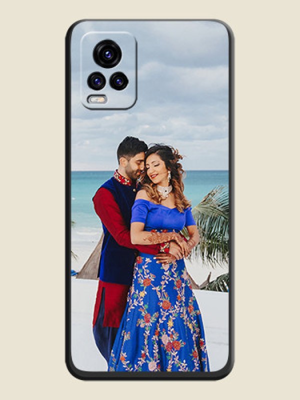 Custom Full Single Pic Upload On Space Black Personalized Soft Matte Phone Covers -Vivo V20 2021