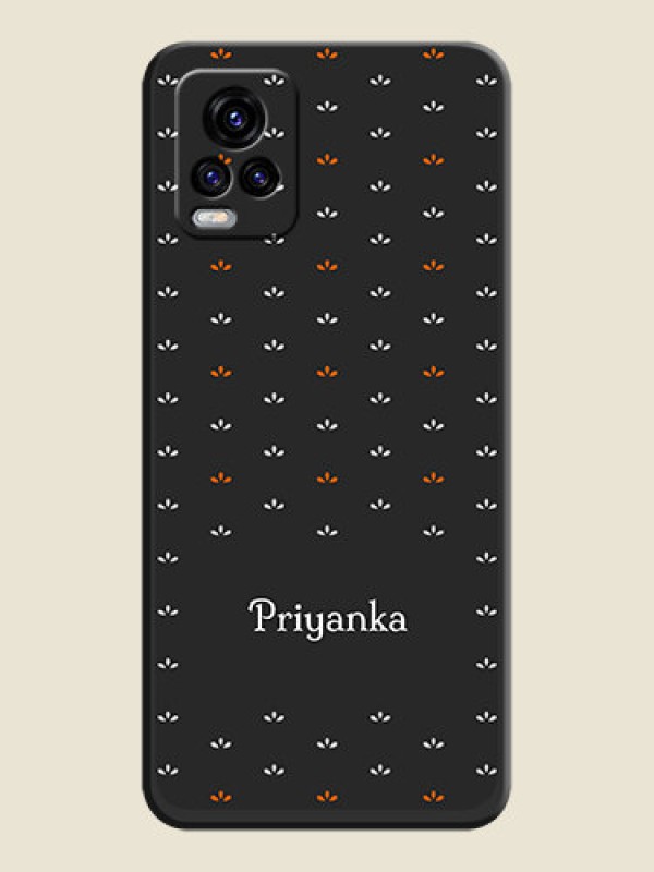 Custom Simple Pattern With Custom Text On Space Black Personalized Soft Matte Phone Covers -Vivo V20 2021