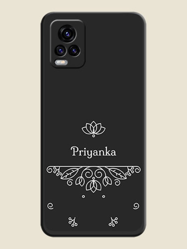 Custom Lotus Garden Custom Text On Space Black Personalized Soft Matte Phone Covers -Vivo V20 2021