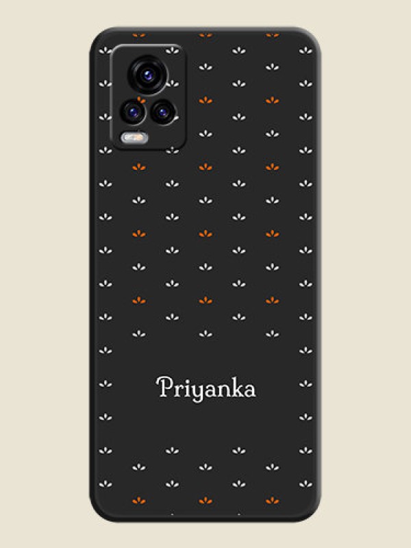 Custom Simple Pattern With Custom Text On Space Black Personalized Soft Matte Phone Covers -Vivo V20