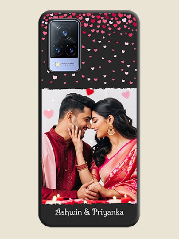 Custom Fall in Love with Your Partner  on Photo on Space Black Soft Matte Phone Cover - Vivo V21 5G