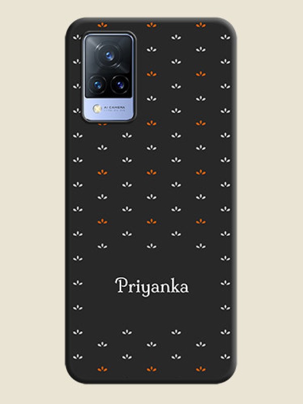 Custom Simple Pattern With Custom Text On Space Black Personalized Soft Matte Phone Covers -Vivo V21 5G