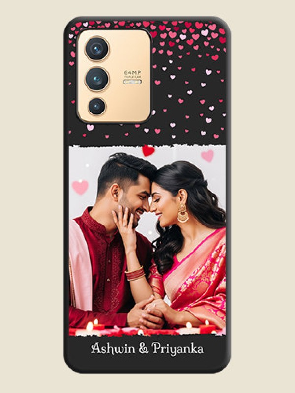 Custom Fall in Love with Your Partner  on Photo on Space Black Soft Matte Phone Cover - Vivo V23 5G