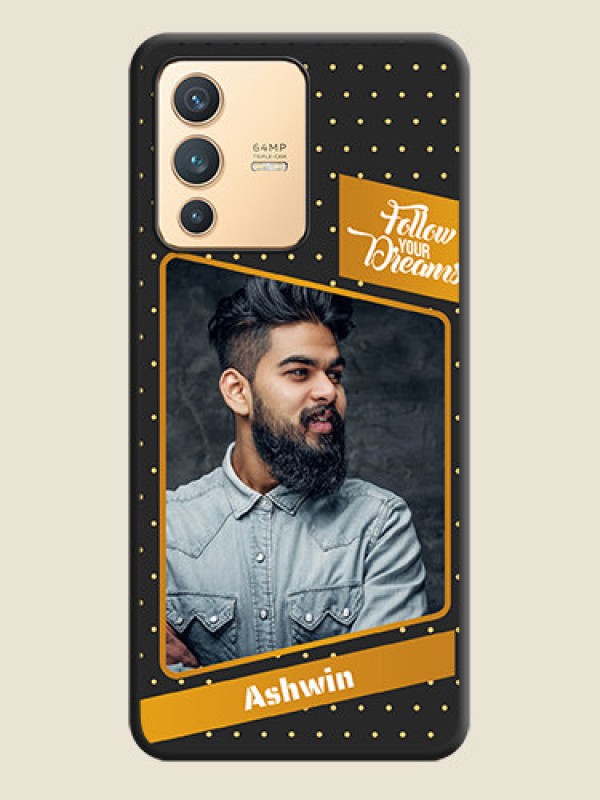 Custom Follow Your Dreams with White Dots on Space Black Custom Soft Matte Phone Cases - Vivo V23 5G