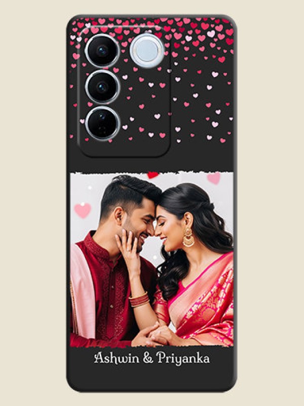 Custom Fall in Love with Your Partner  on Photo on Space Black Soft Matte Phone Cover - Vivo V27