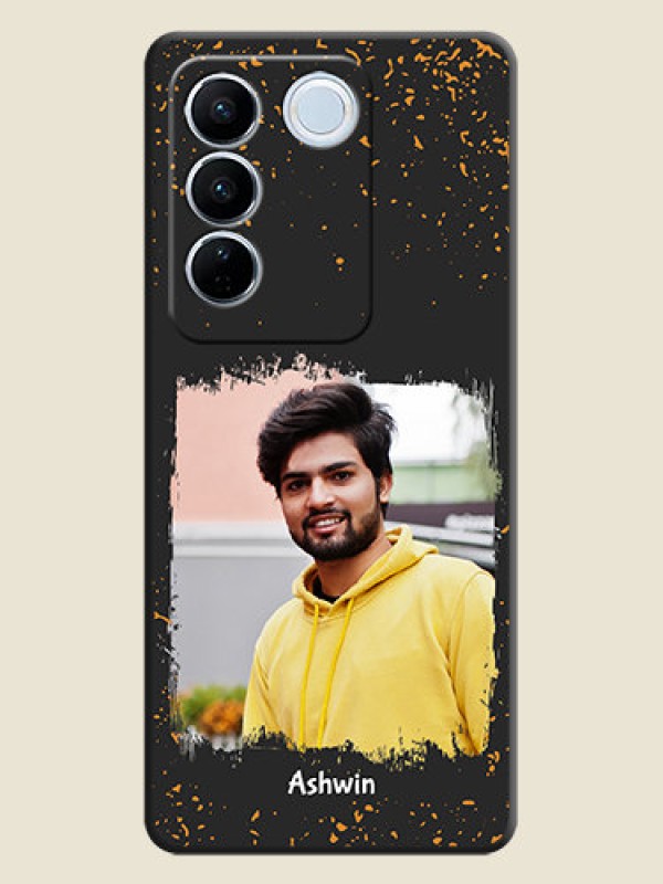 Custom Spray Free Design on Photo on Space Black Soft Matte Phone Cover - Vivo V27