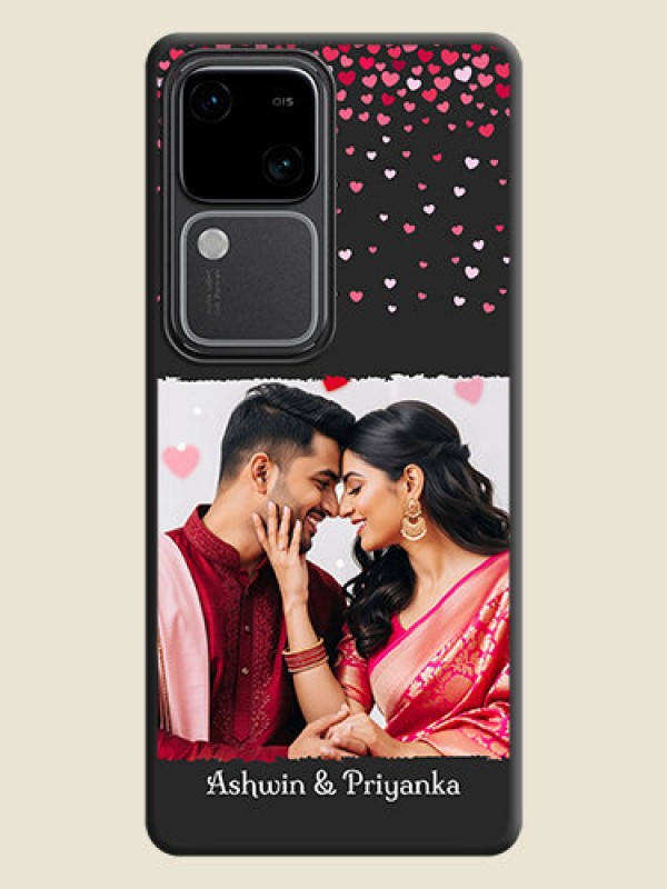 Custom Fall in Love with Your Partner - Photo on Space Black Soft Matte Phone Cover - Vivo V30 5G
