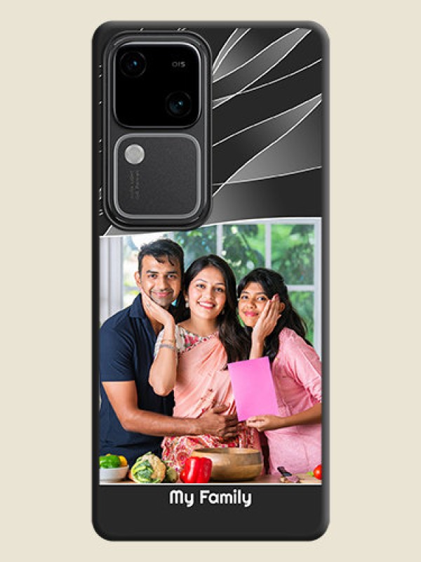 Custom Mixed Wave Lines - Photo on Space Black Soft Matte Mobile Cover - Vivo V30 5G