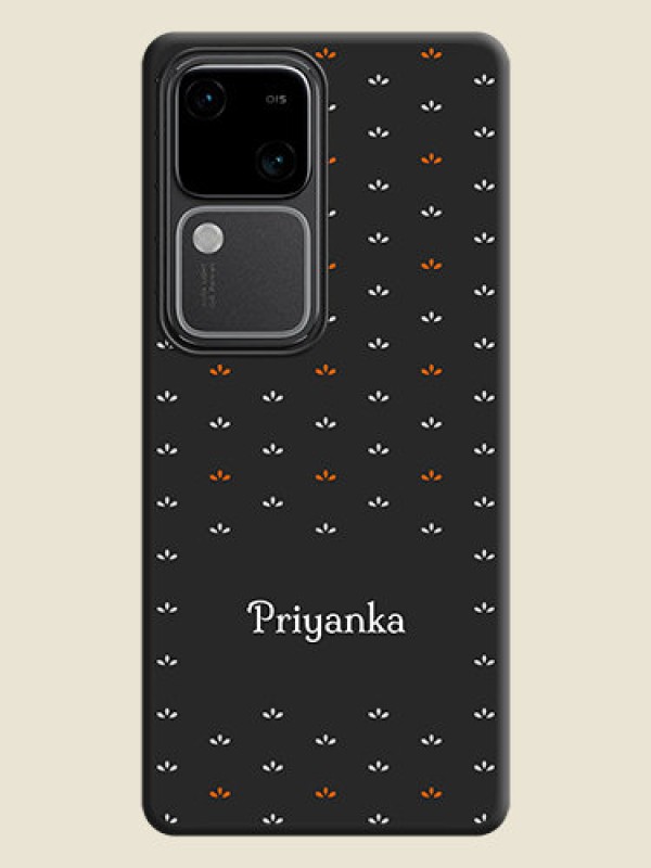 Custom Simple Pattern With Custom Text On Space Black Personalized Soft Matte Phone Covers - Vivo V30 5G