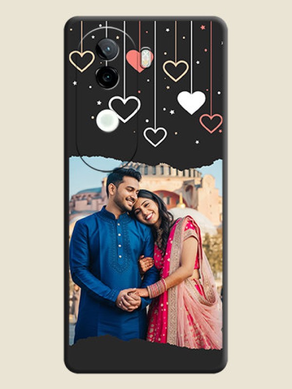 Custom Love Hangings with Splash Wave Picture On Space Black Custom Soft Matte Mobile Back Cover - Vivo V40e 5G