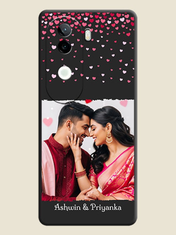 Custom Fall in Love with Your Partner on Photo On Space Black Custom Soft Matte Mobile Back Cover - Vivo V40e 5G