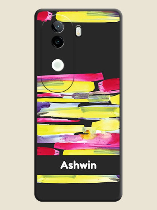 Custom Brush Coloured On Space Black Custom Soft Matte Mobile Back Cover - Vivo V40e 5G