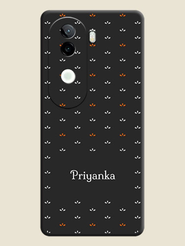 Custom Simple Pattern With Custom Text On Space Black Custom Soft Matte Mobile Back Cover - Vivo V40e 5G