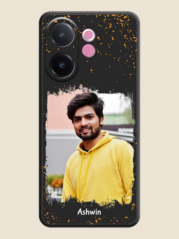 Custom Spray Free Design on Photo On Space Black Custom Soft Matte Mobile Back Cover - Vivo V60e 5G