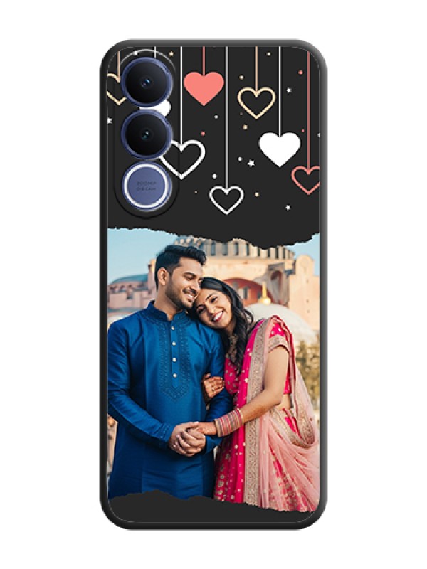 Custom Love Hangings with Splash Wave Picture On Space Black Custom Soft Matte Mobile Back Cover - Vivo V70 Fe 5G